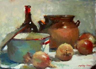 Corner of My Kitchen, Oil Painters of America 30th National Juried Exhibition (2021) fine art painting by Milly Tsai