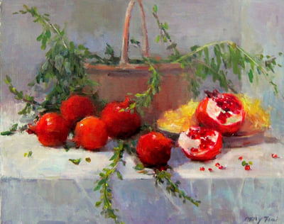 From Anna's Garden, Oil fine art painting by Milly Tsai