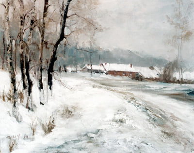 The Winter, Oil on Canvas fine art painting by Milly Tsai